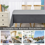 Lichtgrijs tafelkleed, vlekbescherming, wasbaar, tafellinnen, waterdicht tafelkleed voor eetkamer, tuin, feest, bruiloften of huishouden, 140 x 200 cm