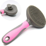 Premium Fachtborstel Dierenhaarkam DeShedding Tool Haarverwijderaar Professionele vachtverzorging voor hond & kattenbontborstel, roze