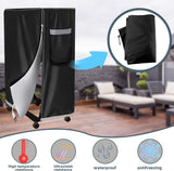 Zwart waterdicht stofdicht klapdekbed: opbergtas voor logeerbedden, multifunctionele bescherming tegen bed, multifunctionele afdekking (114 x 99 x 38 cm)