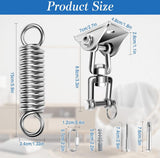 Plafondhaak, zware belasting, hangstoel, schommelveer, tot 450 kg capaciteit, 360 graden draaibare roestvrijstalen plafondhouder, schommelhaak, plafondhaak voor hangstoel, bokszak, schommel,