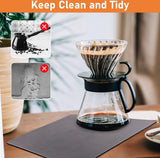 Koffiezetapparaat afdruipmat, 40 x 50 cm, sneldrogende afdruipmat voor serviesrek, keuken, koffiezetapparaat, badkamer, toonbank, bar (grijs)