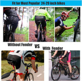 Fiets spatbordenset, spatborden, mountainbike, verstelbaar, voor achter, fietsbescherming voor wielen van 24-29 inch, met 1 reflecterende tape + 2 pijl reflecterende stickers