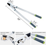 Tuinschaarset, 3 stuks, scherpe takkenschaar, 72 cm, professionele heggenschaar 58 cm, bypass-boomschaar