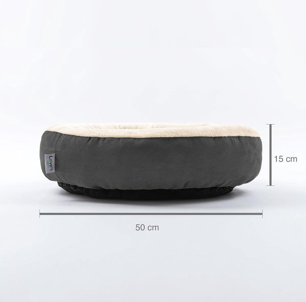 Cabin Ronde Donut Kattenmand Wasbaar Hondenmand Kleine Honden 50 cm Kattenkussen Kattenmand Kattenmand met antislip en waterafstotende bodem Superzachte kattenmand om te slapen