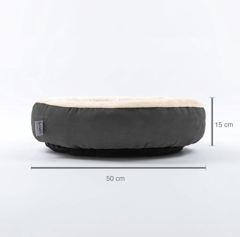 Cabin Ronde Donut Kattenmand Wasbaar Hondenmand Kleine Honden 50 cm Kattenkussen Kattenmand Kattenmand met antislip en waterafstotende bodem Superzachte kattenmand om te slapen