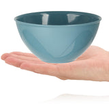 12-delige kommenset - herbruikbaar plastic servies - kom voor soep, fruit of snacks - buitenservies voor barbecuefeestjes en kamperen (12 x - blauw)