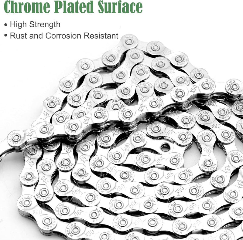 Fietsketting, 9-voudige fietsketting, 116 schakels, fietsketting-set voor MTB/Road/E-bike