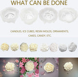 Bloemen kaars siliconen mallen gietvormen kaars mal voor het gieten van zeep mal 4 stuks siliconen mallen