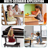 Draagbare boosterstoelen met 2 veiligheidsgespen, wasbaar, zitverhoging voor eettafel, grijs