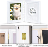 Printset Hond en Kat, Baby Handafdruk en Voetafdrukset, 3D Pootafdrukset met fotolijst voor printset, Hondenpootcadeau, Hondenwanddecoratie