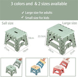 Opvouwbare keukenkruk Opklapbare opstap Badkamerkruk Opvouwbare tuinklapstoel Kleine kindervoetenbank Kinderopstapje Klimhulp Gootsteen voor kinderen volwassenen (22,3 cm hoog - groen)