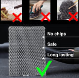 Gietijzeren reinigingsketting fijne ring 316 roestvrij staal schuursponsje - ingebouwde siliconen met gelaste ringen voor gietijzeren pot BBQ-servies