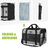 Kattentransportbox, ademende hondentas, transportbox, kattentransportboxen met verstelbare schouderriem, kattentransporttas voor op reis, hondendraagtas voor katten, puppy's onder de 6 kg