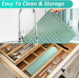Afdruipmat, afdruipmat, servies, 40 x 30 cm, afdruipmat voor servies, gootsteen, lekbak, droogmat, bestek, hittebestendige antislip vaatmat, groen