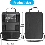 Auto-rugleuningbescherming en organizer, waterdicht en onderhoudsvriendelijk, Oxford-doek, autostoel, organizer, zwart, 2 stuks