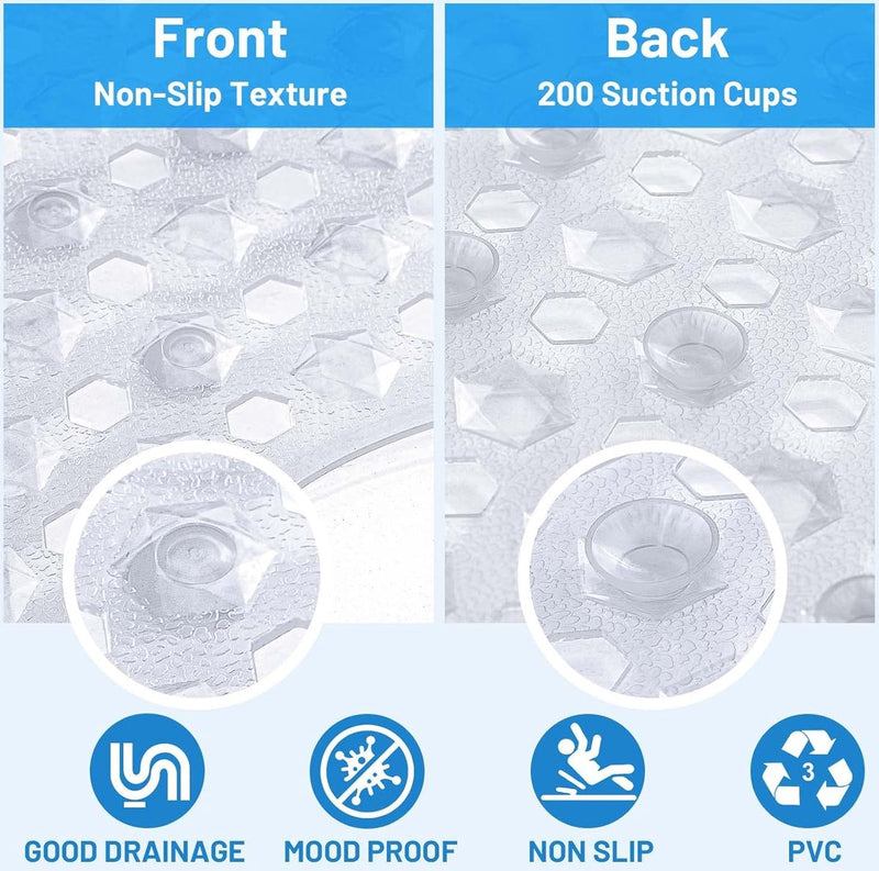 100 x 40 cm badmat antislip douchemat badmat antislip badmat machinewasbaar (transparant)