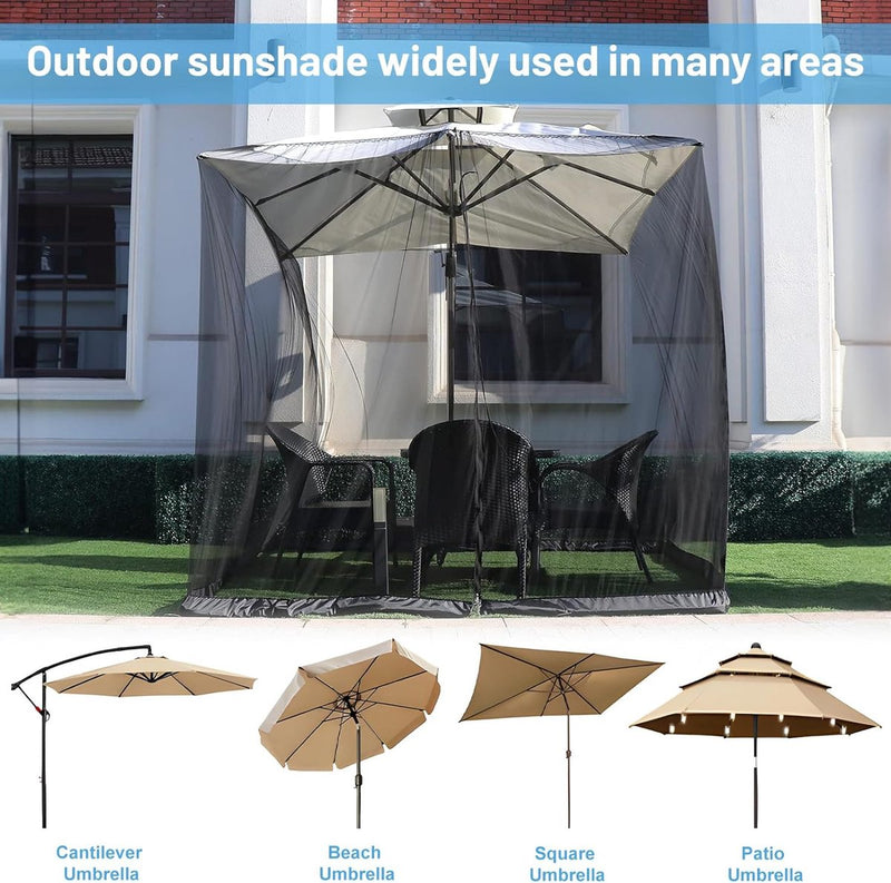 335 x 240 cm muggennet voor parasols