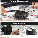 Fiets kettingzweep, tandwieltrekker, cassettetrekker, tandwielverwijderaar, fietsset, verwijderingsgereedschap, tandkrans-trekker, gereedschapsset voor 6, 7, 8, 9, 10, 11-voudige cassettes