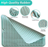 Afdruipmat, afdruipmat, servies, 40 x 30 cm, afdruipmat voor servies, gootsteen, lekbak, droogmat, bestek, hittebestendige antislip vaatmat, groen