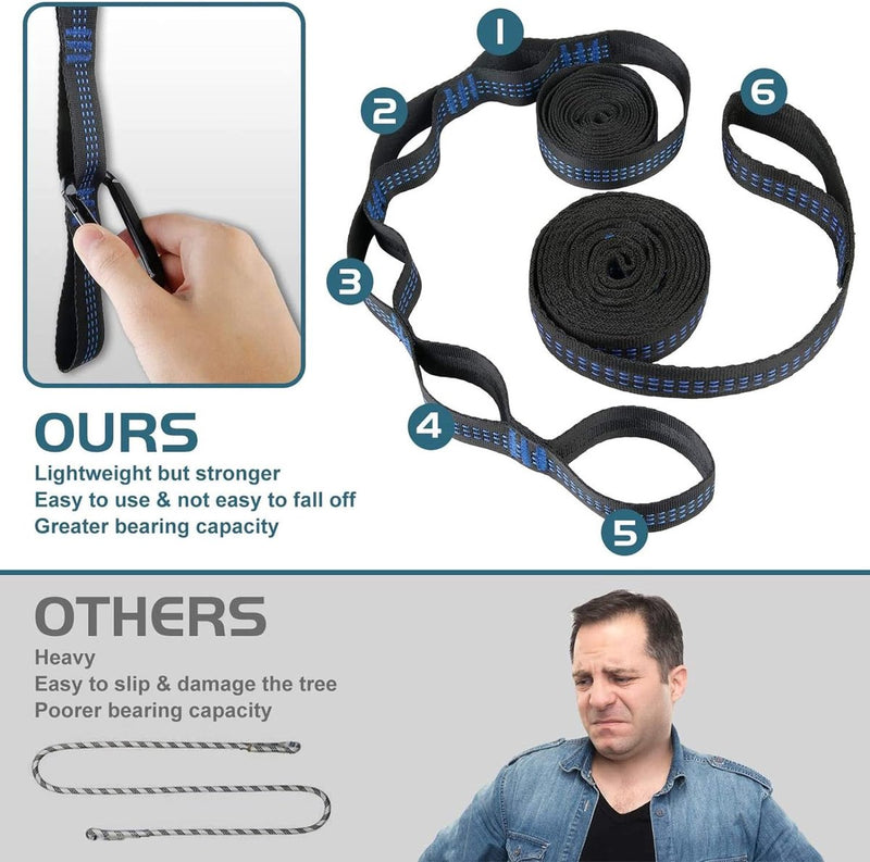 Hangmat outdoor camping hangmatten 2 personen 300 x 200 cm ultralicht draagbaar reishangmat tot 300 kg draagvermogen tuin strand dubbele hangmat parachute nylon ademend hangmat