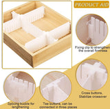 Ladeverdeler, verstelbaar, ladeverdeler, 16 stuks, ladeverdeler, lade-indeler, organizer voor kast, ondergoed, sokken, doe-het-zelf, bureau-organizer (wit)