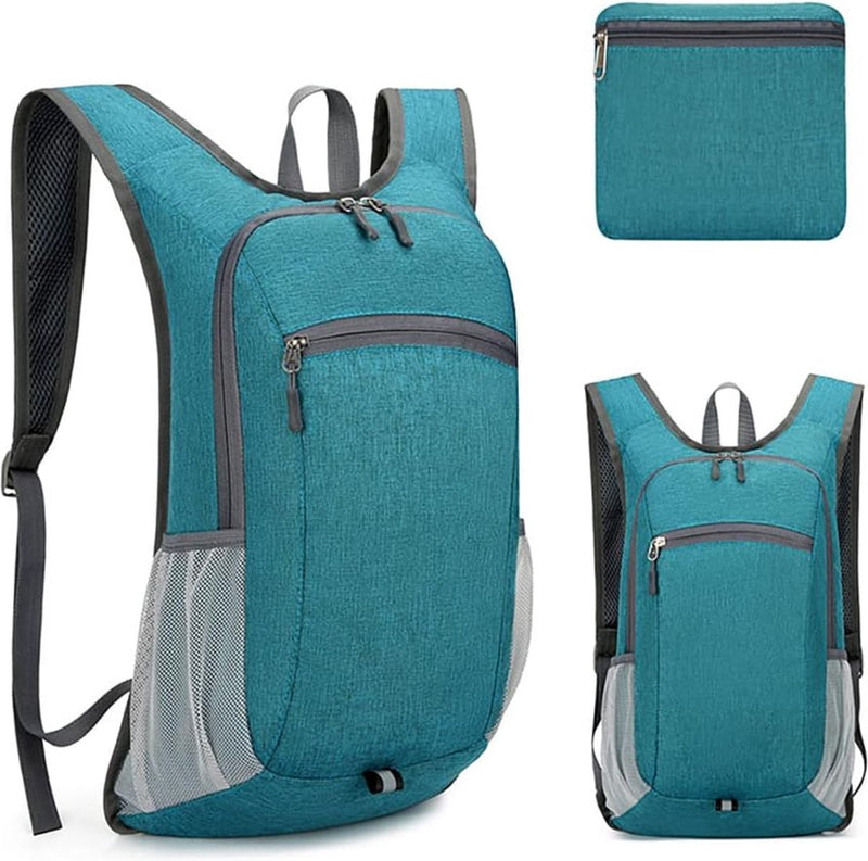 Lichte opvouwbare rugzak, 18 l, wandelrugzak, Oxford-stof, waterafstotend, dagrugzak, campingrugzak voor mannen en vrouwen, outdoorsport, reizen, wandelen, wandelen