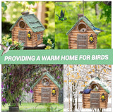 Decoratief vogelhuis, harsachtig vogelhuisje om op te hangen, buiten, vogelnestkast voor hummingbird, mezenkast met 40 mm invliegat, nesthulp, vogelhuisje voor tuin, balkon, terras (A)