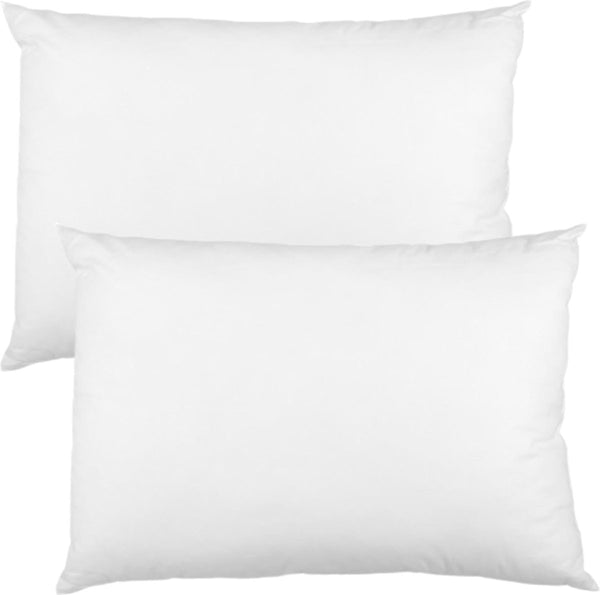 Hoofdkussen, set van 2, 50 x 70 cm, doorgestikt kussen, microvezel, kussen, bedkussen, slaapkussen, wit kussen, vulkussen