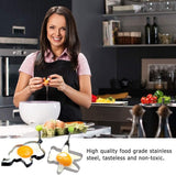 Gebakken eiervormen voor de pan, 11 stuks, roestvrijstalen gebakken eiervorm Gebakken eierpan met handvat