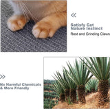 Krabmat kat, krabtapijt sisal, krabplank vloer antislip, natuurlijk sisaltapijt voor katten (40 x 60 cm, donkergrijs)