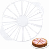 Taartverdeler, 1 stuk ronde taartverdeler, taartverdeler, kunststof taartverdeler voor het snijden van 14/16 identieke taartstukken (wit)