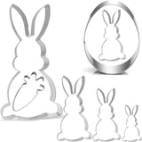 uitsteekvormpjes set paaseieren hazen groot 20,5 cm koekjessnijder Pasen hazen uitsteker set koekjes uitsteker haas uitsteekvormpjes Pasen voor bakken kinderen
