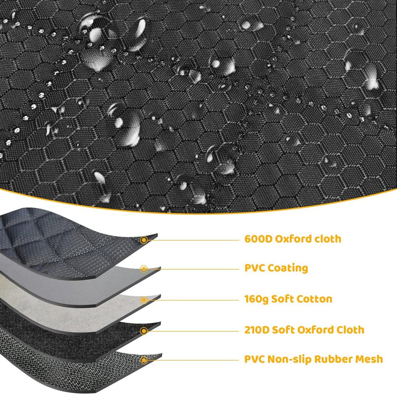 Hondendeken voor de achterbank, auto, hondendeken, achterbank, duurzame achterbankbeschermer, auto met 1 elastische hondenriem, krasbestendig en waterdicht, achterbank voor vrachtwagens, auto's