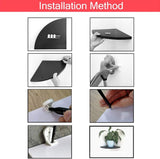 Moderne hoekwandplank, wandgemonteerde opbergplank, houten zwevende boekenplanken, waaiervormige muurverdeler, displayplank voor slaapkamer, woonkamer, woondecoratie, 3 stuks (wit)