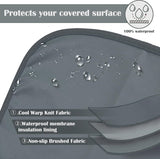 Waterdichte koeldeken voor honden, aan beide zijden bruikbare waterdichte bankovertrek, meubelbescherming, wasbaar, lekvrij, comfortabel, 75 x 50 cm, grijs