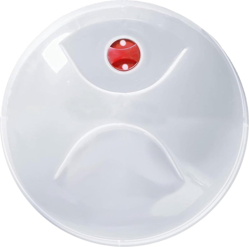 Magnetrondeksel met Valvula - magnetrondeksel - BPA-vrij - transparant - rood - Ø 26 cm