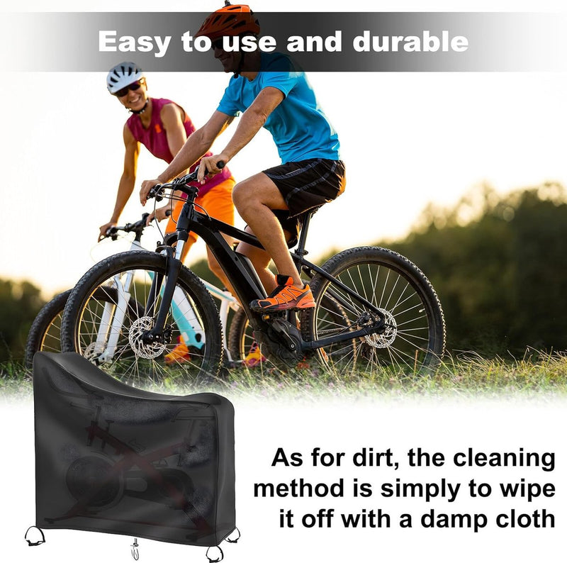 Fietshoes: fietshoes waterdichte bescherming tegen regen, fiets regenhoes gemaakt van 210D Oxford-stof materiaal, zon en stof, fietsbeschermhoes voor training of spinning-fietsen