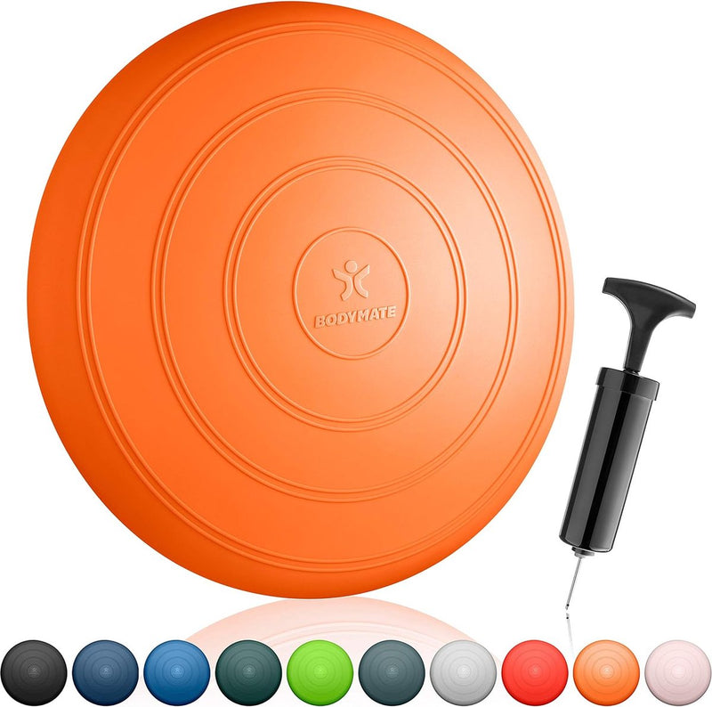 Comfort Balkussen, inclusief pomp; diameter: 33 cm; met noppen; balanskussen geschikt voor fitnesstraining, revalidatie, houdingscorrectie en evenwichtsoefeningen.