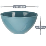 12-delige kommenset - herbruikbaar plastic servies - kom voor soep, fruit of snacks - buitenservies voor barbecuefeestjes en kamperen (12 x - blauw)