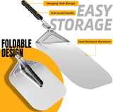 Pizzaschep 12 inch met praktisch inklapbaar handvat, pizzaschep aluminium, pizzaschep voor grill, oven, pizzasteen