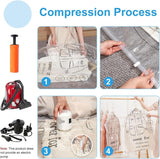 Vacuümzakken voor kleding, verpakking van 5 stuks, hangende vacuümzakken voor kleding (135 x 70 cm), vacuümzakken voor kleding voor pakken, jassen, jassen, vacuümkledingzakken met haken, ruimtebesparend