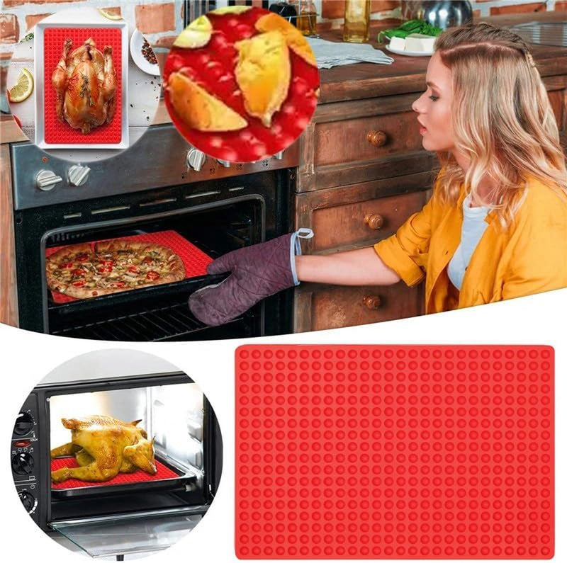 Bakmat voor hondenkoekjes met 468 gaten, mini-halfronde siliconen bakmat, hittebestendig en geschikt voor levensmiddelen, antiaanbaklaag, bakvorm voor hondenkoekjes