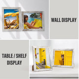 Set van 7 fotolijsten 20 x 25 cm, vintage wit, wand- en tafelfotolijst, geschikt voor gebruik in woningen, kantoren en meer