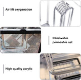 Viskweekbox, transparante acryl vis isolatiebox afneembaar aquarium kweekbak voor babyvissen, garnalen, clownvissen, guppy's, klein formaat