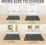 Binnendeurmat Zwart 50 x 80 cm, Waterdichte Deurmat, Vuilvangmat, Antislip Binnendeurmat voor Entree, Hal, Tuin, Binnen, Huisdieren...