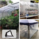 Afdekzeil, waterdicht, transparant, met inslagringen, afdekzeil, tuinmeubelen, voor buiten, regendicht, plantenisolatie, meubels stofdicht, met bindtouw, 3 x 3 m