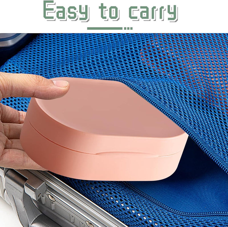 4 stuks waterdichte zeepbakjes met deksel, draagbare reiszeepdoos, kleurrijke creatieve zeepdoos, kunststof zeepbox voor zakenreizen, toerisme, fitnessstudio, zwembad, geel, roze, blauw, groen