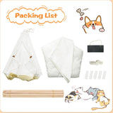 Tipi-tent Hond, Tipi-tent voor huisdieren Hondentent Kattentent Huisdierententen Huizen Huisdier-tipi met kussen Afneembaar en wasbaar Huisdierbed 50 x 50 x 60 cm