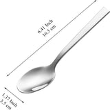 Zilveren soeplepel, 12 stuks, roestvrijstalen tafellepel, soeplepel, dessertlepel, geschikt voor dagelijks gebruik en alle soorten bijeenkomsten, vaatwasmachinebestendig