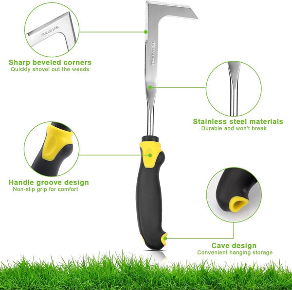 Voegenkrabber onkruidmes voegenreiniger onkruidschraper dubbelzijdig scherp roestvrij stalen mes voor het verwijderen van onkruid en mos